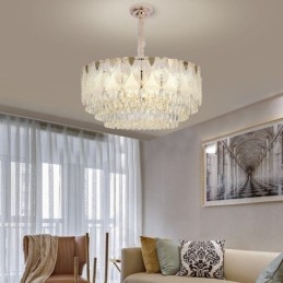 Lampada a sospensione in cristallo Lacy Round Apparecchio di illuminazione da soffitto