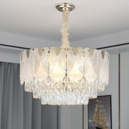 Lampada a sospensione in cristallo Lacy Round Apparecchio di illuminazione da soffitto