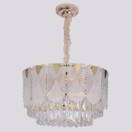 Lampada a sospensione in cristallo Lacy Round Apparecchio di illuminazione da soffitto