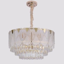 Lampada a sospensione in cristallo Lacy Round Apparecchio di illuminazione da soffitto