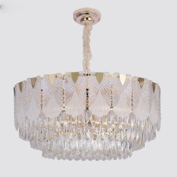 Lampada a sospensione in cristallo Lacy Round Apparecchio di illuminazione da soffitto