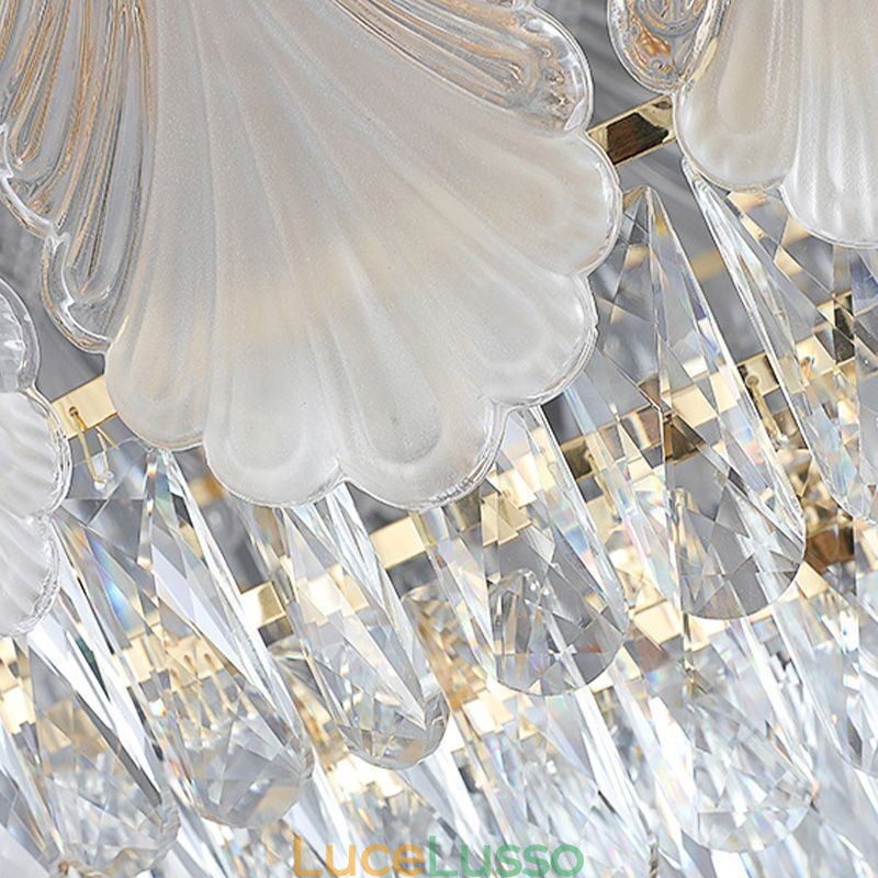 Lampada a sospensione in cristallo Lacy Round Apparecchio di illuminazione da soffitto