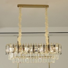 Lampada a sospensione rettangolare Lampada da soffitto in cristallo