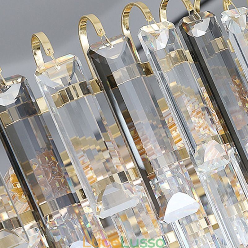 Lampada a sospensione rettangolare Lampada da soffitto in cristallo
