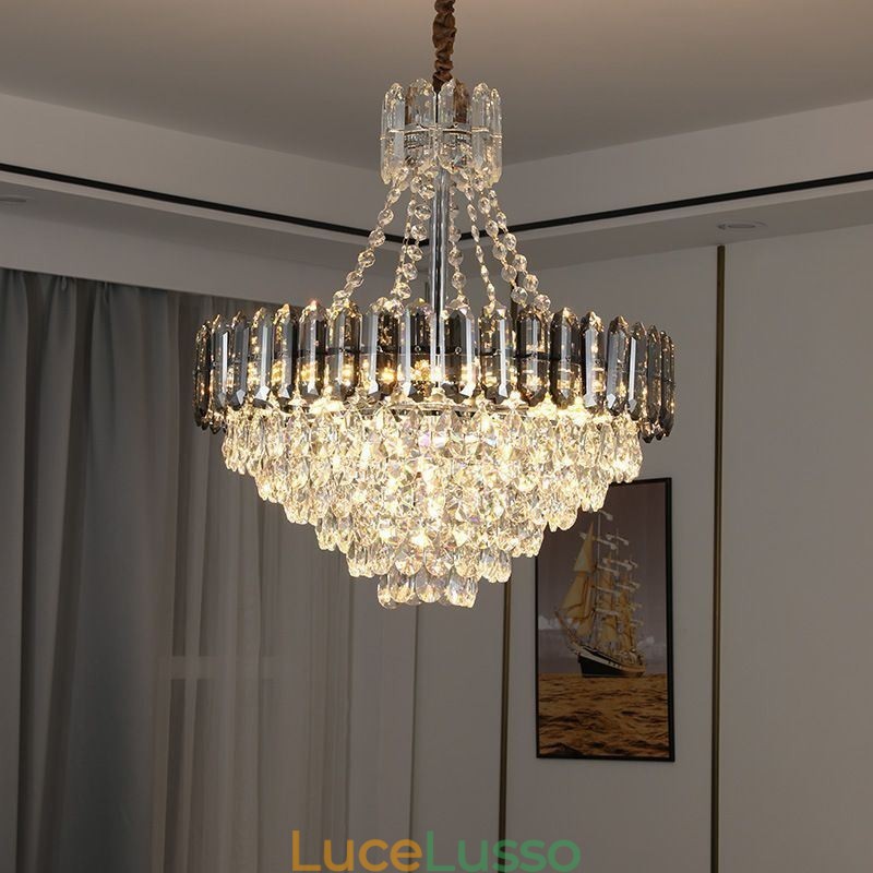 Lampada a sospensione in cristallo Lampada a sospensione conica