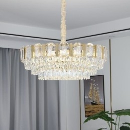 Lampada a sospensione in cristallo Lampada da soffitto rotonda