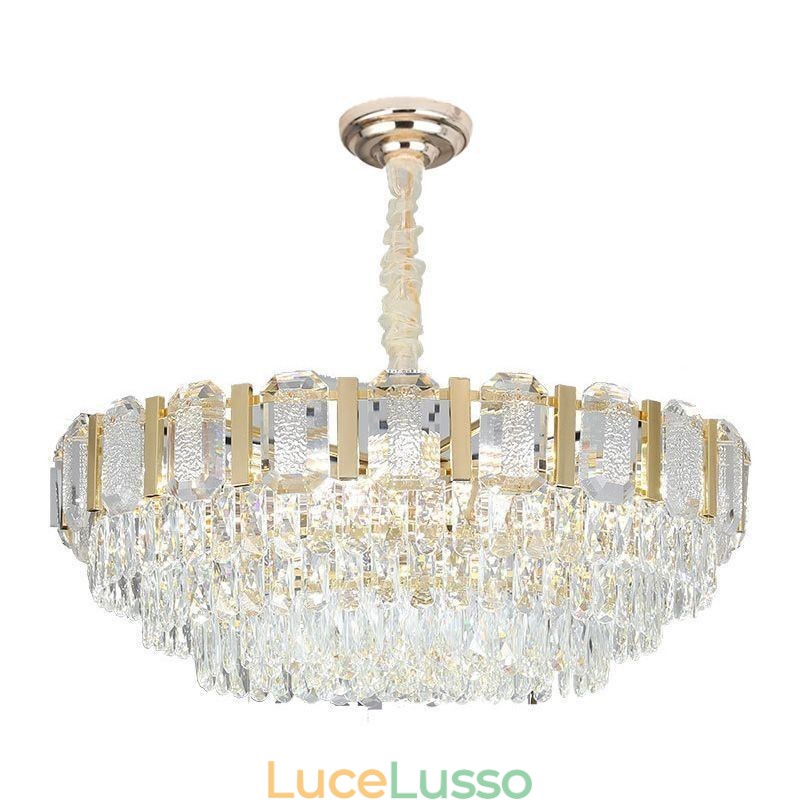 Lampada a sospensione in cristallo Lampada da soffitto rotonda