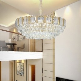 Lampada a sospensione in cristallo Lampada da soffitto rotonda