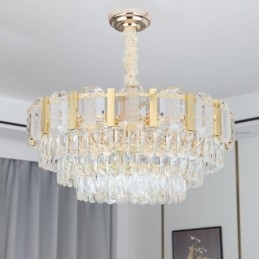 Lampada a sospensione in cristallo Lampada da soffitto rotonda