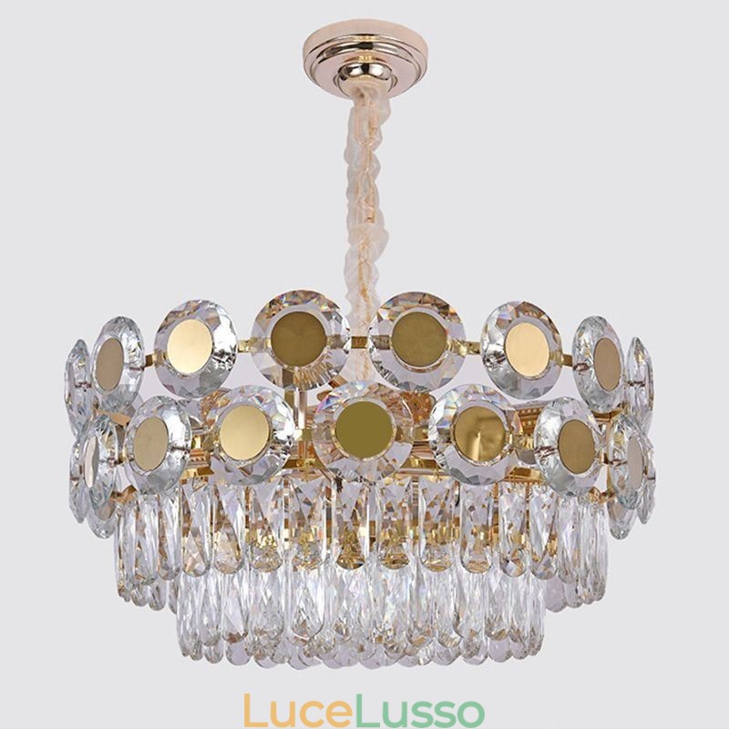 Lampada a sospensione moderna in cristallo, lampada da soffitto