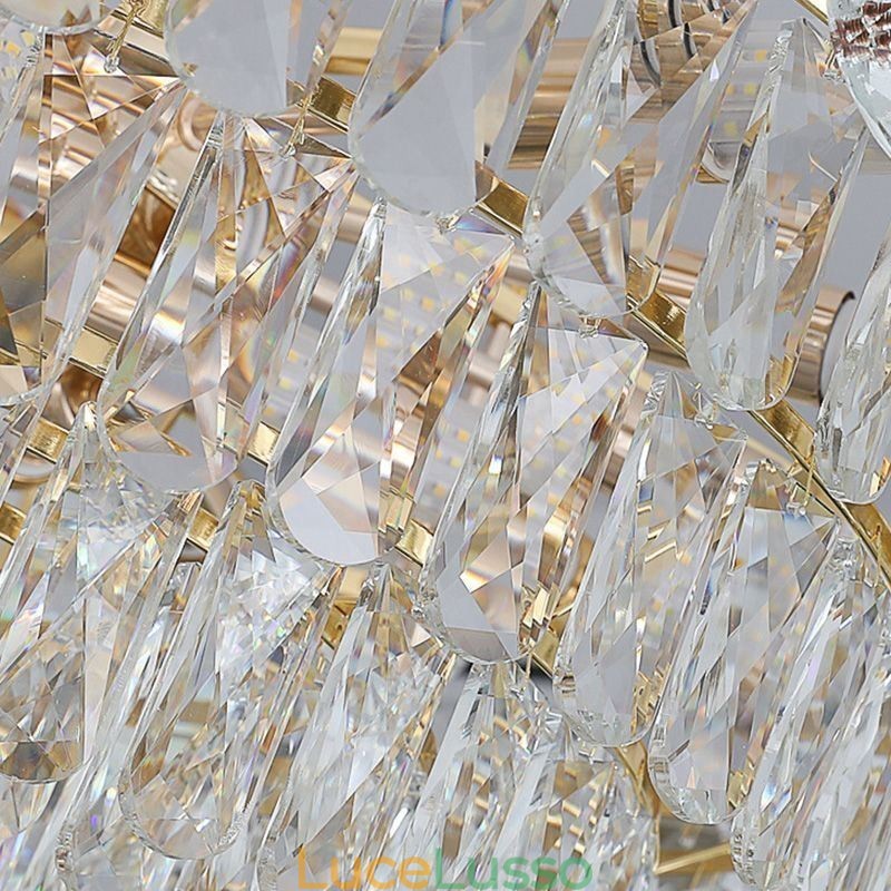 Lampada a sospensione moderna in cristallo, lampada da soffitto