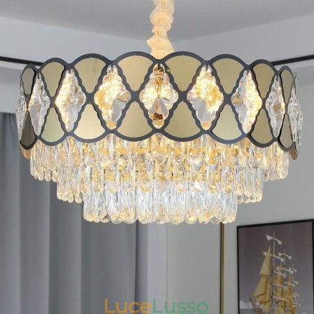Lampada a sospensione in cristallo Lampada da soffitto moderna in pizzo Lampada a sospensione in cristallo Lampada da soffitto moderna in pizzo