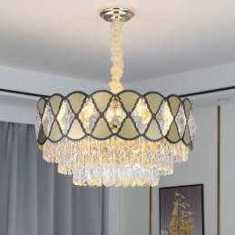 Lampada a sospensione in cristallo Lampada da soffitto moderna in pizzo