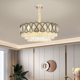 Lampada a sospensione in cristallo Lampada da soffitto moderna in pizzo