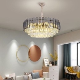 Lampada da soffitto con pendente in cristallo