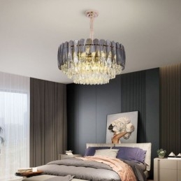 Lampada da soffitto con pendente in cristallo