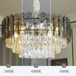 Lampada da soffitto con pendente in cristallo