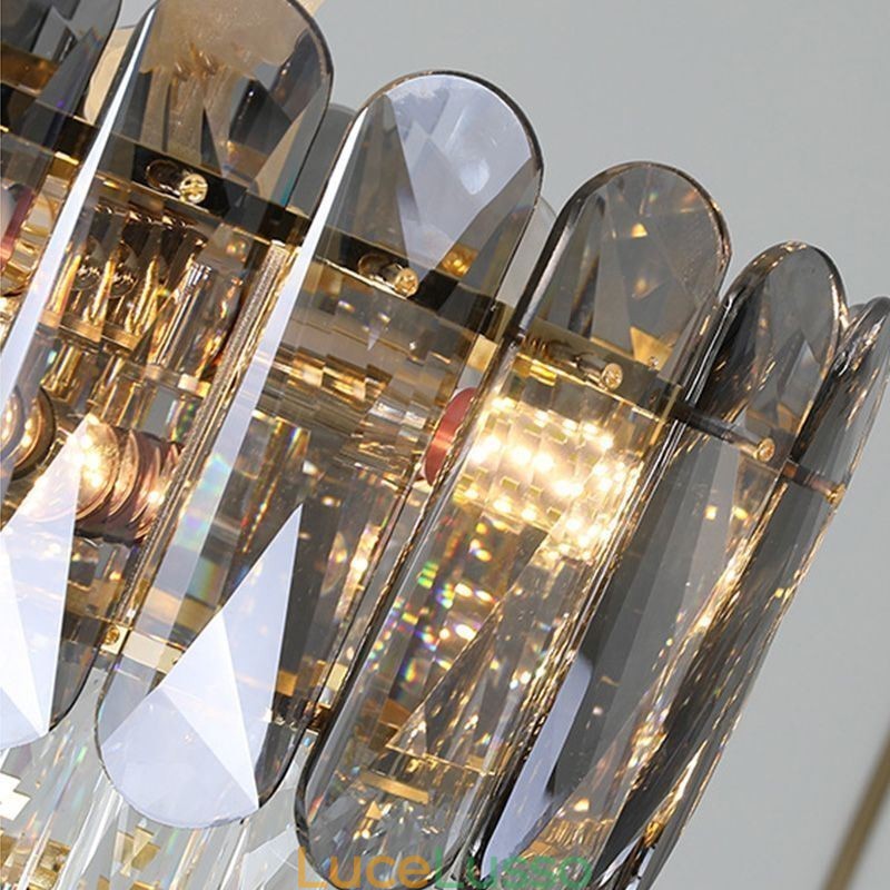 Lampada da soffitto con pendente in cristallo