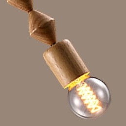 Lampadario in legno di bambù in stile mini classico tradizionale