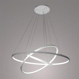 Lampada a sospensione moderna in alluminio nero con 3 anelli