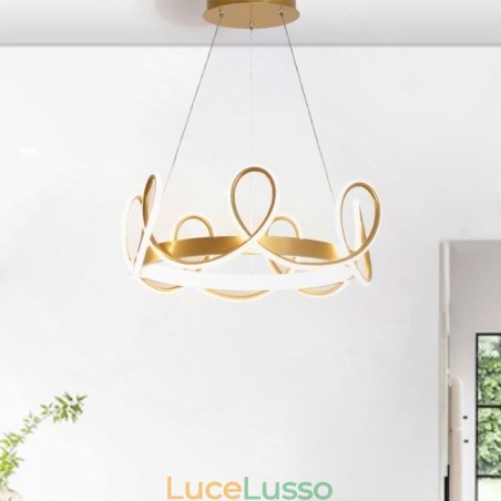 Moderna lampada a sospensione Crown Pendant Light Alluminio 1 luce
