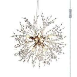Lampadario a forma di fuoco d'artificio con 8 luci e luce pendente a forma di dente di leone