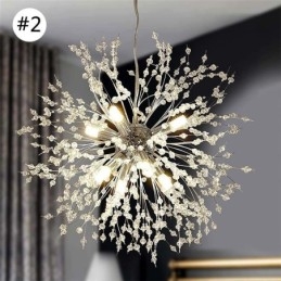 Lampadario a forma di fuoco d'artificio con 8 luci e luce pendente a forma di dente di leone