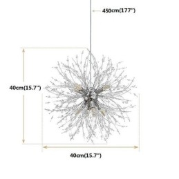 Lampadario a forma di fuoco d'artificio con 8 luci e luce pendente a forma di dente di leone