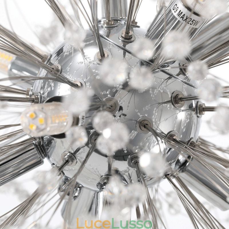 Lampadario a forma di fuoco d'artificio con 8 luci e luce pendente a forma di dente di leone