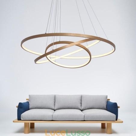 Lampada a sospensione Lampadario moderno Illuminazione 3 anelli Lampada da soffitto Lampada a sospensione Lampadario moderno Illuminazione 3 anelli Lampada da soffitto