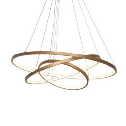 Lampada a sospensione Lampadario moderno Illuminazione 3 anelli Lampada da soffitto