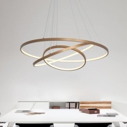 Lampada a sospensione Lampadario moderno Illuminazione 3 anelli Lampada da soffitto