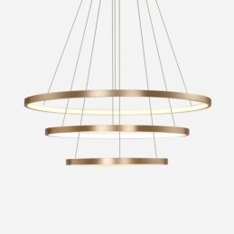 Lampada a sospensione Lampadario moderno Illuminazione 3 anelli Lampada da soffitto