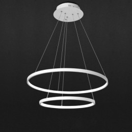 Moderna semplice lampada a sospensione in alluminio a doppio anello lampada a sospensione