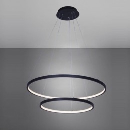 Moderna semplice lampada a sospensione in alluminio a doppio anello lampada a sospensione