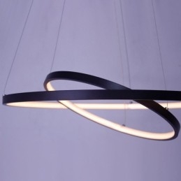 Moderna semplice lampada a sospensione in alluminio a doppio anello lampada a sospensione