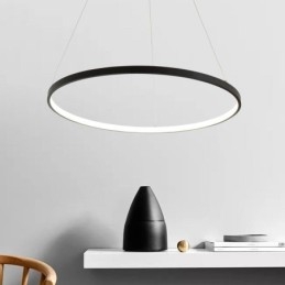 Lampada a sospensione in acrilico a forma di cerchio
