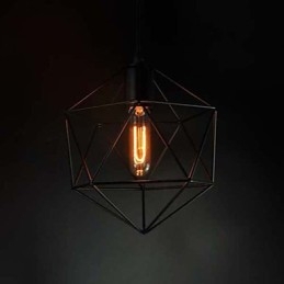 Lampadario vintage in stile europeo a forma di diamante nero