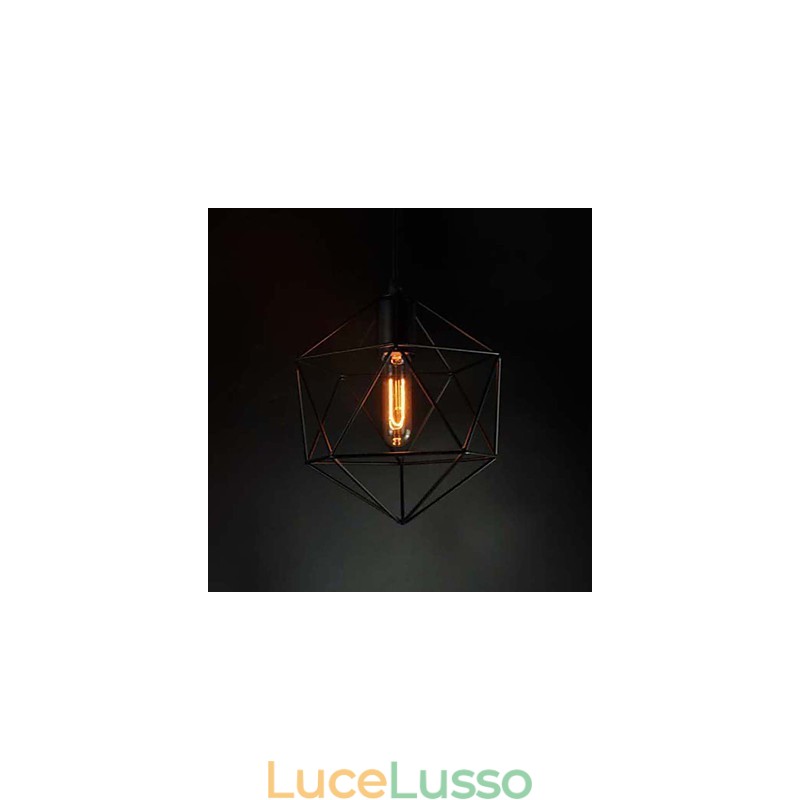 Lampadario vintage in stile europeo a forma di diamante nero