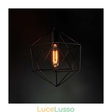 Lampadario vintage in stile europeo a forma di diamante nero Lampadario vintage in stile europeo a forma di diamante nero
