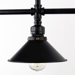 Lampadario a sospensione con tubo dell'acqua vintage industriale retrò a 3 luci, stile rustico country
