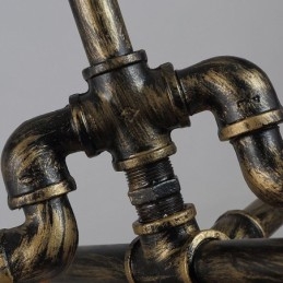 Lampadario a sospensione con tubo dell'acqua vintage industriale retrò a 6 luci, stile rustico country