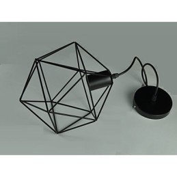Lampadario vintage in stile europeo a forma di diamante nero