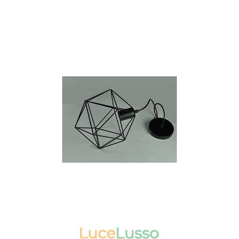 Lampadario vintage in stile europeo a forma di diamante nero