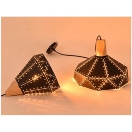 Lampada a sospensione retrò vintage industriale con paralume cavo