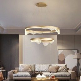 Lampada a sospensione Golden Wave Ripple Lampada da soffitto 2 luci
