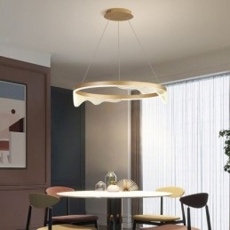 Lampada a sospensione nordica in alluminio Golden Wave Ripple Lampada a sospensione
