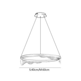 Lampada a sospensione nordica in alluminio Golden Wave Ripple Lampada a sospensione