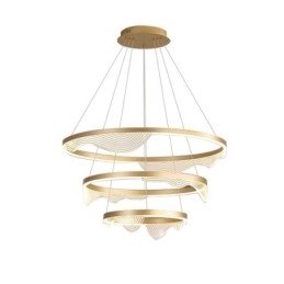 Lampada a sospensione Golden Wave Ripple Lampada a sospensione 3 luci