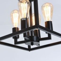Lampada a sospensione moderna e semplice in gabbia di ferro